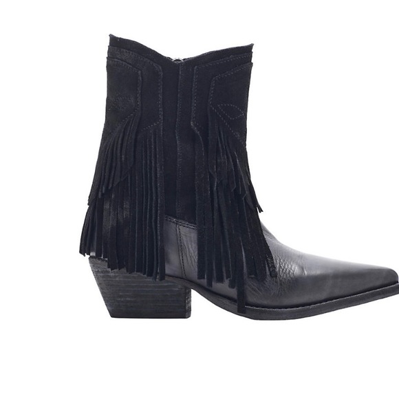Free People Lawless black fringe boot, brand new - Picture 7 of 12